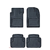 11AVMSB All-Vehicle Trim-to-Fit Series Flat Floor Mat, Black Made of Rubberized Thermoplastic Elastomer