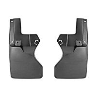 120172 Rear, Driver and Passenger Side Mud Flaps, Black, Thermoplastic