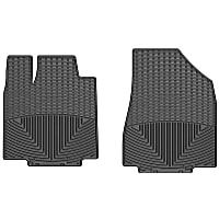 W298 Front All-weather Series Flat Floor Mat, Black Made of Rubberized Thermoplastic Elastomer