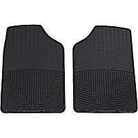 W2 Front Row All-weather Series Flat Floor Mat, Black Made of Rubber