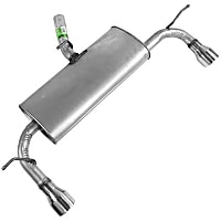 Muffler, Natural, 6 Cyl 3.5L, Quiet-Flow Series - 
