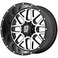 XD82088012538 Aluminum Satin Black Wheel, 18 in. X 8 in., 5 x 4.5 in. Bolt Pattern