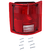 Driver Side Tail Light, without Bulb, Halogen, Clear and Red Lens, Without Chrome Trim