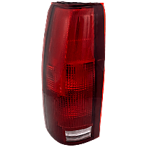 Driver Side Tail Light, With bulb(s), Halogen, Clear and Red Lens, Exc. 15, 000 Lbs. GVW
