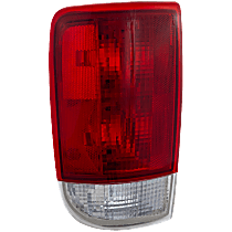 Driver Side Tail Light, Without bulb(s), Halogen, Clear and Red Lens