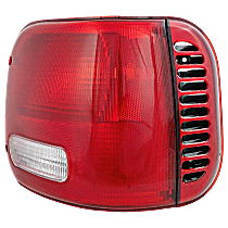 Passenger Side Tail Light, without Bulb, Halogen, Clear and Red Lens, Base Model