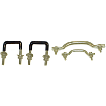 11104.02 Polished, Stainless Steel, Windshield Tie Down Kit, Direct Fit