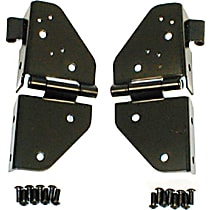 11209.01 Windshield Hinges - Black Powdercoated, Steel, Direct Fit, Set of 2
