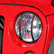 11230.03 Headlight Guard - Black Powdercoated, Steel, Direct Fit