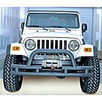 11561.03 Front Bumper, Powdercoated Textured Black, with Winch Cut Out