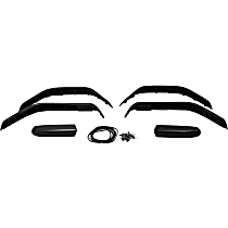 11633.1 Front and Rear, Driver and Passenger Side Fender Flares, Black