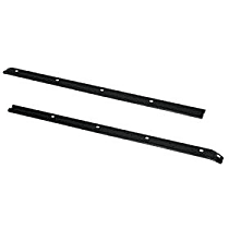 13308.01 Windshield Channel Header - Black Powdercoated, Direct Fit, Sold individually