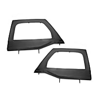 13711.15 Door Skin - Front, Black diamond, Thermoplastic, Direct Fit, Set of 2