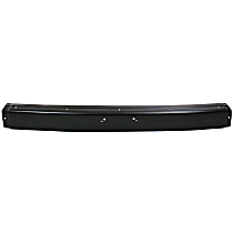 Front, Center Bumper, Painted Black, 3-Piece Type, Without Molding Holes, Without Mounting Brackets