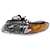 Driver Side Headlight, With bulb(s), Halogen, Clear Lens, Single Beam