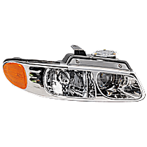 Passenger Side Halogen Headlight, With bulb(s), For Models With Quad Lights, OE Replacement