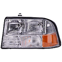 Driver Side Headlight, With bulb(s), Halogen, Clear Lens, Without Fog Light