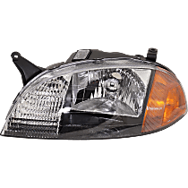 Driver Side Headlight, Without bulb(s), Halogen, Clear Lens