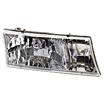 Passenger Side Headlight, With bulb(s), Halogen, Clear Lens