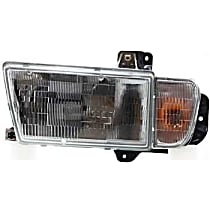 Passenger Side Headlight, With bulb(s), Halogen, Clear Lens, With Side Marker, Canada Built