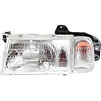 Driver Side Headlight, With bulb(s), Halogen, Clear Lens, With Side Marker, Canada Built