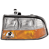 Driver Side Headlight, With bulb(s), Halogen, Clear Lens, With Fog Light