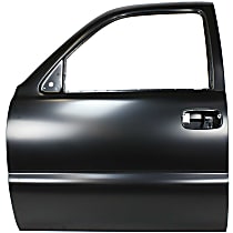 Front, Driver Side Door Shell, With Molding Provision, Holes For Door Handle and Mirror