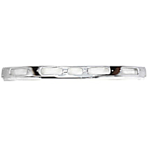 Front, Center Bumper, Chrome, With License Plate Provision, With Holes for Air and Turn Signal Light, Without Mounting Brackets