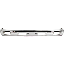 Front Bumper, Chrome, With Fog Light Holes, With License Plate Provision, Without Mounting Brackets