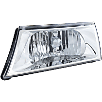 Driver Side Headlight, With bulb(s), Halogen, Clear Lens, With Chrome Bezel