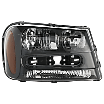 Passenger Side Headlight, with Bulb, Halogen, Clear Lens, with Dual Beam, CAPA Certified