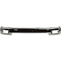 Front Bumper, Chrome, With License Plate Provision, Without Mounting Brackets