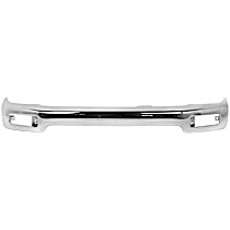 Front Bumper, Chrome, With License Plate Provision, Without Mounting Brackets, Limited Model