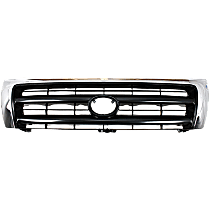 Grille Assembly, Chrome Shell with Painted Dark Silver Insert