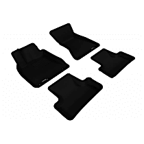 Front and Second Row Molded Floor Liner, enginedesignationname: CTUC, FI, Supercharged, GAS, Black, Made of Rubber, KAGU All-Weather Custom Fit Series