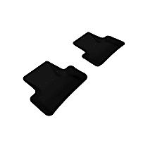 Second Row Molded Floor Liner, enginedesignationname: CPNB, FI, Turbocharged, DIESEL, Black, Made of Rubber, KAGU All-Weather Custom Fit Series