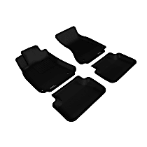 L1AD02701509 KAGU All-Weather Custom Fit Series Black Floor Mats, Front and Second Row