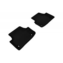 Second Row Molded Floor Liner, enginedesignationname: CYFB, FI, Turbocharged, GAS, Sedan, Not For Use w/Convertible, Black, Made of Rubber, KAGU All-Weather Custom Fit Series