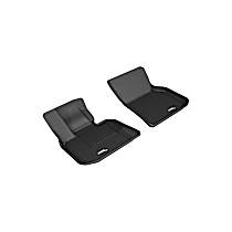 Front Row Molded Floor Liner, enginedesignationname: B46B20O0, FI, Turbocharged, GAS, Black, Made of Rubberized/Thermoplastic, KAGU Series