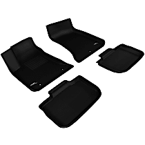 L1DG01401509 KAGU All-Weather Custom Fit Series Black Floor Mats, Front and Second Row