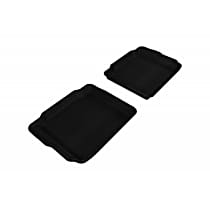 Second Row Molded Floor Liner, Eng. VIN: 8, FI, Naturally Aspirated, GAS, Black, Made of Rubber, KAGU All-Weather Custom Fit Series