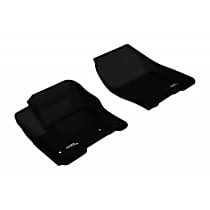 Front Row Molded Floor Liner, Eng. VIN: U, FI, Naturally Aspirated, ELECTRIC/GAS, Black, Made of Rubber, KAGU All-Weather Custom Fit Series
