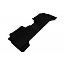 Second Row Molded Floor Liner, Eng. VIN: U, FI, Naturally Aspirated, ELECTRIC/GAS, Black, Made of Rubber, KAGU All-Weather Custom Fit Series