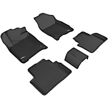 L1HD07401509 KAGU All-Weather Custom Fit Series Black Floor Mats, Front and Second Row