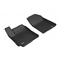 Front Row Molded Floor Liner, Eng. VIN: 6, FI, Naturally Aspirated, GAS, Sedan, Black, Made of Rubber, KAGU All-Weather Custom Fit Series
