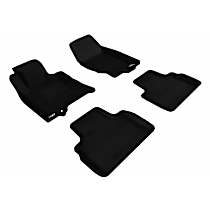 Front and Second Row Molded Floor Liner, enginedesignationname: VQ35HR, FI, Naturally Aspirated, GAS, Black, Made of Rubber, KAGU All-Weather Custom Fit Series
