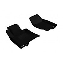 Front Row Molded Floor Liner, enginedesignationname: VQ35HR, FI, Naturally Aspirated, GAS, Black, Made of Rubber, KAGU All-Weather Custom Fit Series