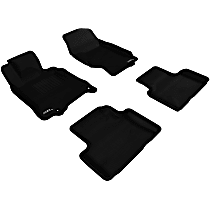 L1IN00601509 KAGU All-Weather Custom Fit Series Black Floor Mats, Front and Second Row