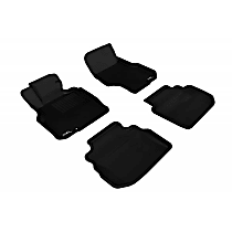 L1IN01401509 KAGU All-Weather Custom Fit Series Black Floor Mats, Front and Second Row