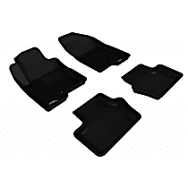 L1JP00901509 KAGU All-Weather Custom Fit Series Black Floor Mats, Front and Second Row